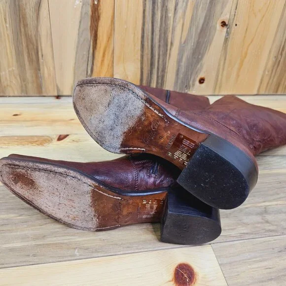 Kenneth Cole Brown Italian Leather Riding Boots - Picture 6 of 8